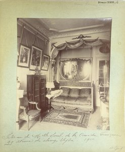 セシルソレルの家のインテリア、99アベニューデシャンゼリゼ、1910 作： Eugène Atget